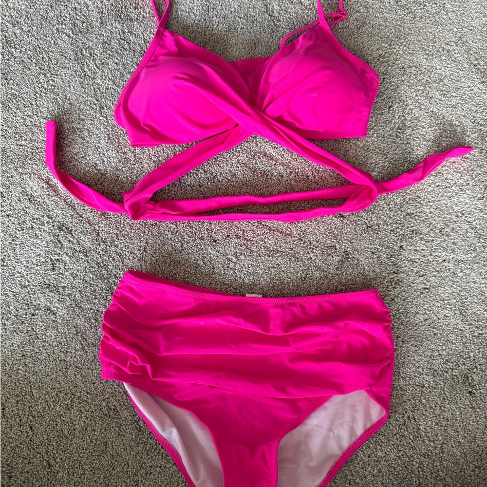 Vibrant Pink Bikini Set: Size 8/10